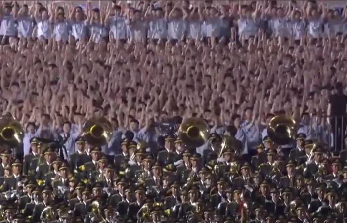 北京舉行9.3抗戰閱兵首次綜合演練。央視