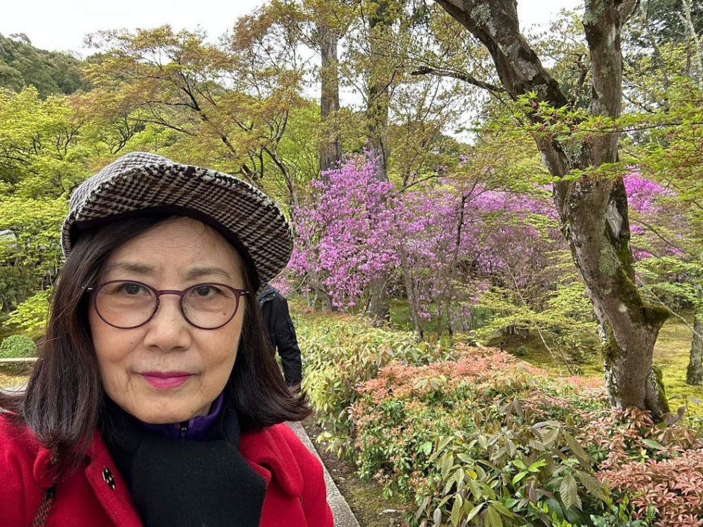 汪明荃去年4月去日本旅行，不過因為花期已過而未能賞櫻花。