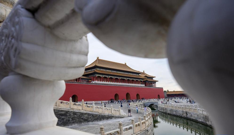 网传故宫每年要用60吨猪血镇邪。 新华社图片