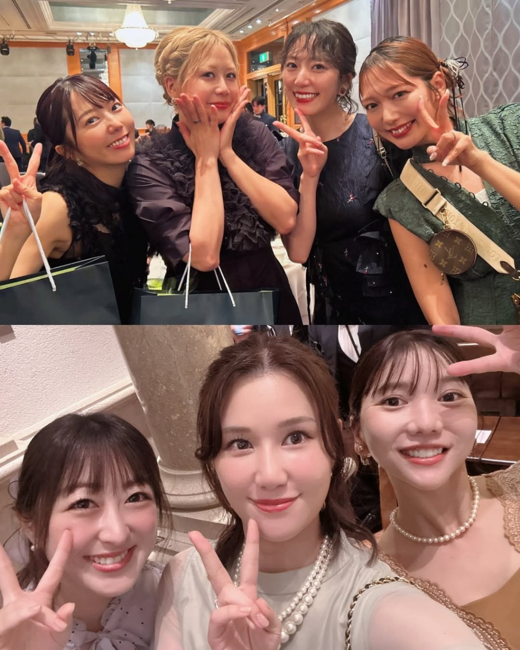 位前AKB48成員盛裝出席婚宴，見證隊友的重要時刻。