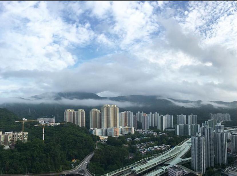 單位外望開揚市景及山景,如恆峰花園及美城苑等。