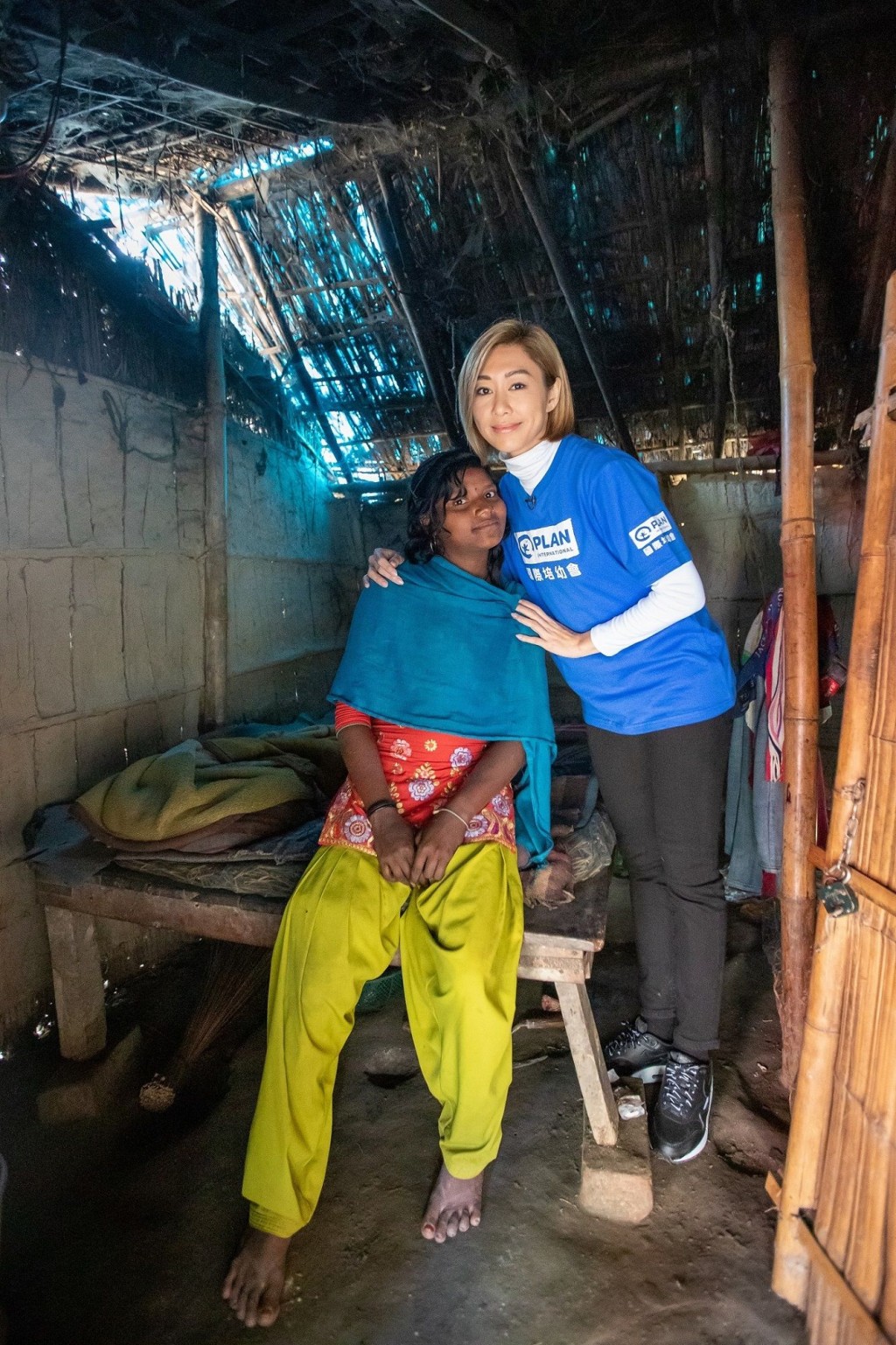 4年前定欣曾到尼泊爾探訪入住「月經小屋」的女孩。
