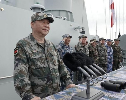 习近平检阅部队并发表重要讲话。网图