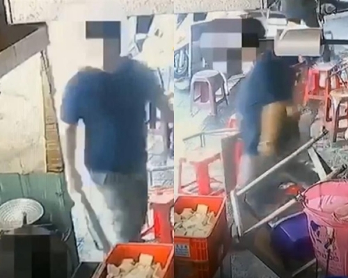 4人多次到小食店破壞。網圖