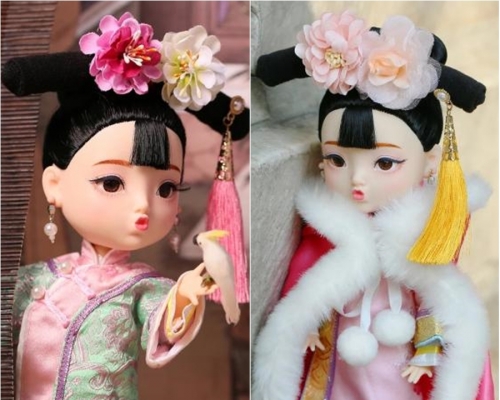 北京故宮紀念品「俏格格娃娃」捲山寨風波。網上圖片