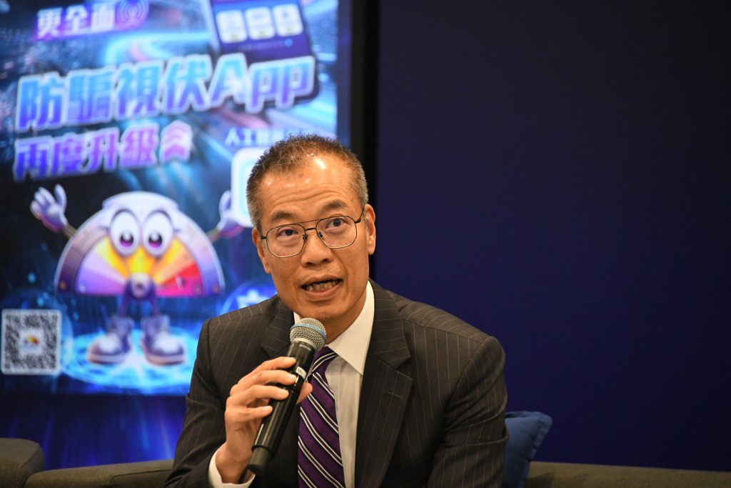 警務處副處長 (行動) 葉雲龍表示,整體騙案數字仍處於較高水平。 曾志恒攝 警務處副處長 (行動) 葉雲龍表示,整體騙案數字仍處於較高水平。 曾志恒攝