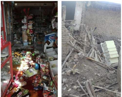 伊朗發生5.2級地震76人受傷 。網上圖片