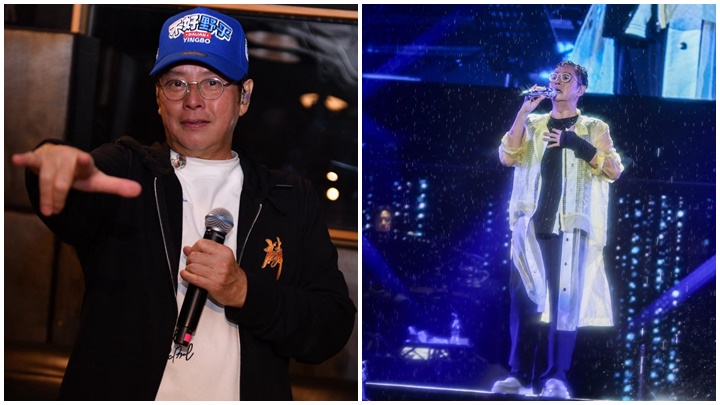 譚詠麟為巡唱澳門站綵排 。