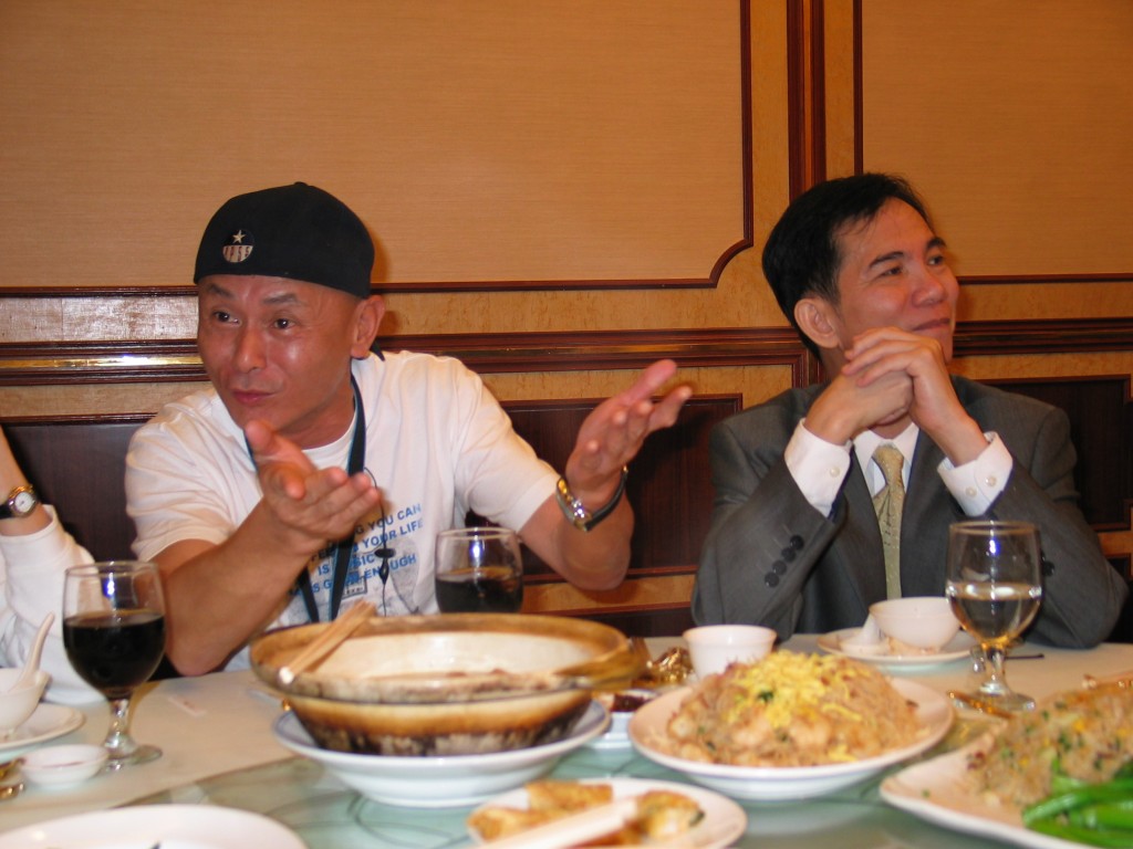 劉家輝和黃家禧（右）出席《醉馬騮》宣傳活動。