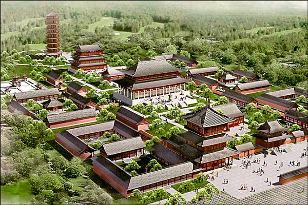 中國河南嵩山少林寺打算在澳洲開發的澳洲少林寺度假村想像圖。