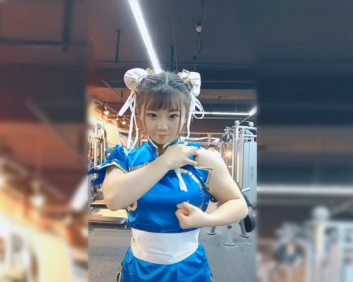 中國網友封陳璐為「真人版春麗」。 微博圖片