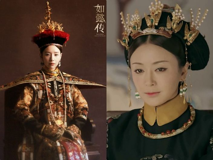 富察皇后:《如懿傳》董潔(左)、《延禧》秦嵐(右)