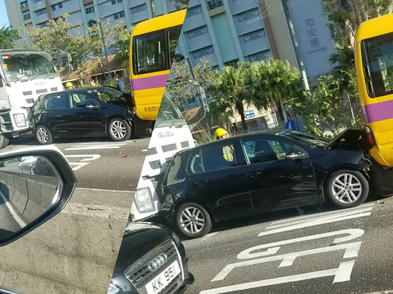 大埔公路4車相撞。馬路的事討論區Dicky Dicky Ho圖片