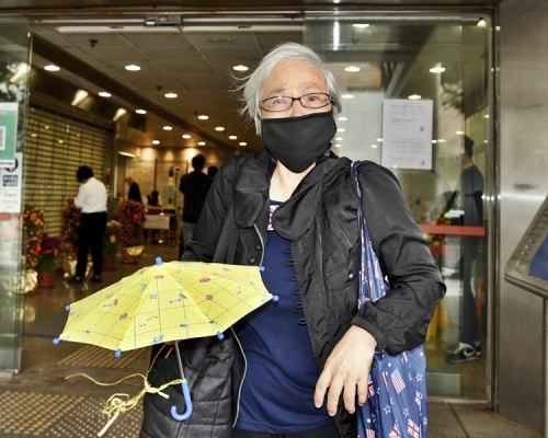警方昨晚以在公眾地方行為不檢將「王婆婆」王鳳瑤拘捕。資料圖片