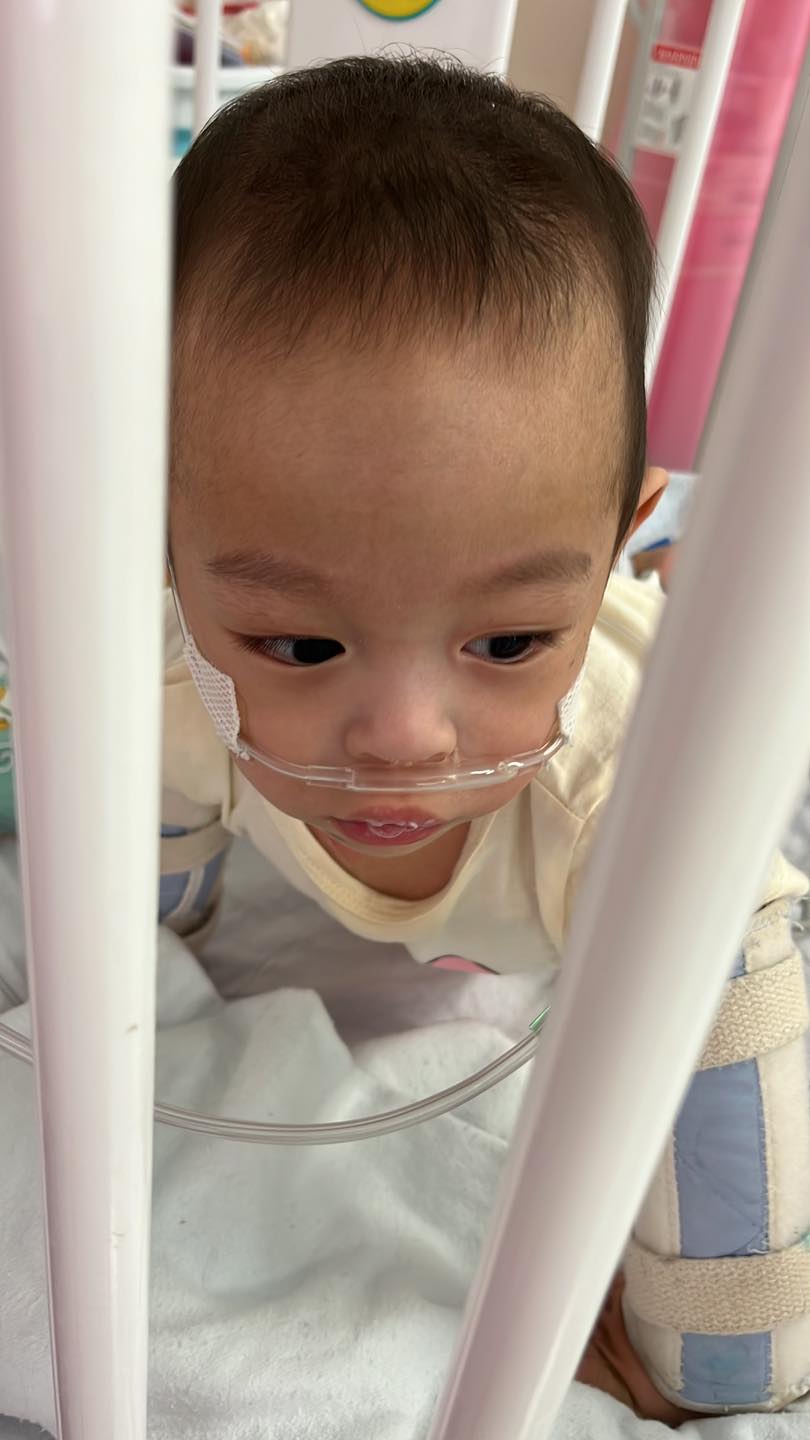 信信在上周五 （5日）突然開始發燒。FB圖片