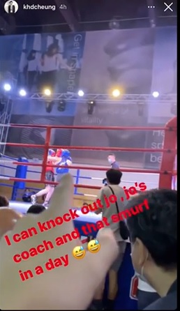 林作處女擂台戰,鍾培生不停指可以knock out他的教練。