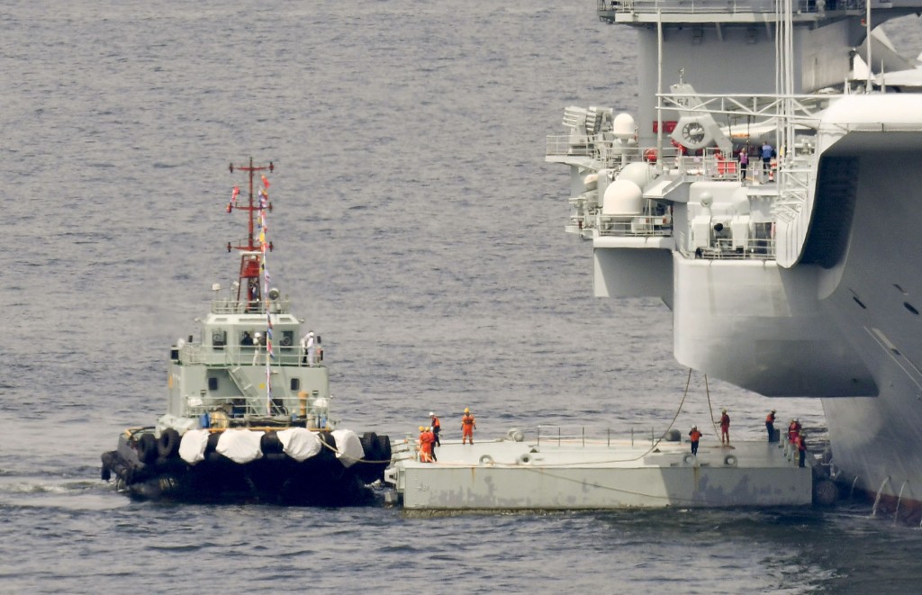 山東艦在本周六及日將開放參觀。盧江球攝
