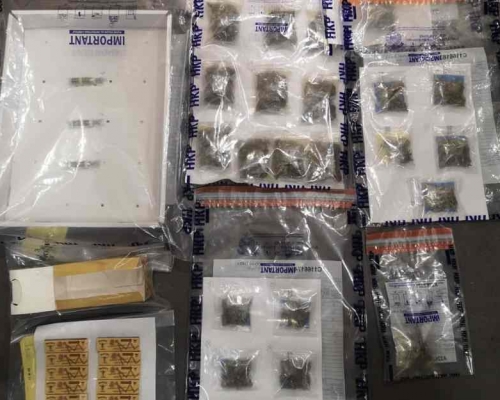 行動中檢獲的毒品市值約7萬7千元。圖:警方提供