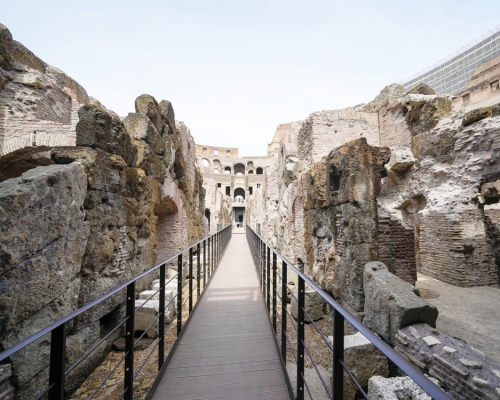 羅馬鬥獸場(Colosseum)首次開放地下空間。AP相片