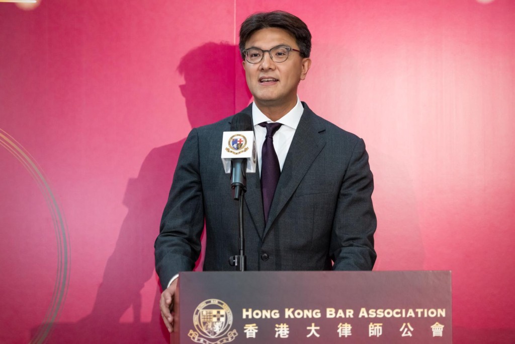 毛樂禮致辭時形容獎學金是公會培育本地法律人才的重要里程碑。 毛樂禮致辭時形容獎學金是公會培育本地法律人才的重要里程碑。