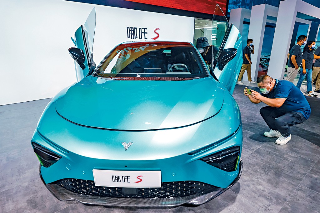 哪吒汽車曾是中國電動車「新勢力」,近年陷入困境。