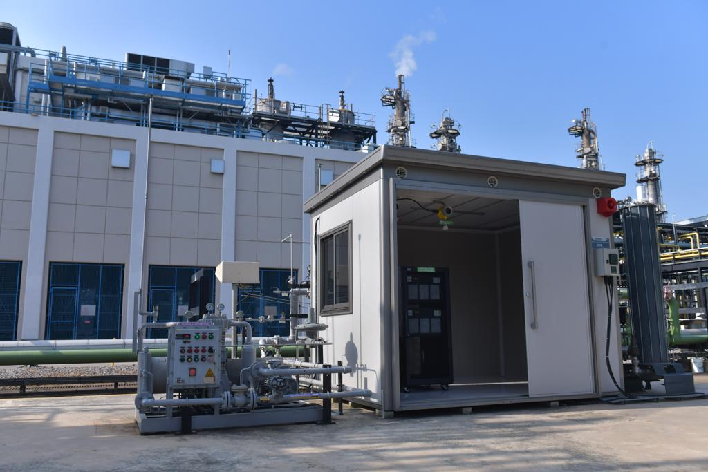 煤气公司大埔煤气厂设置供氢设施。陈极彰摄