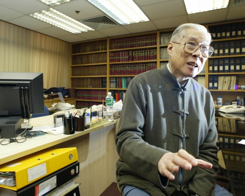 香港首名華人檢察官余叔韶上周六(12日)離世,享年96歲。 資料圖片