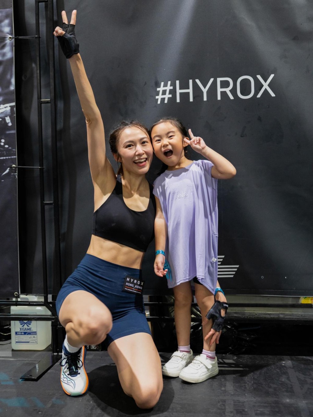 Kathy特意在母親節當天參賽HYROX，囡囡QQ亦有現身支持。