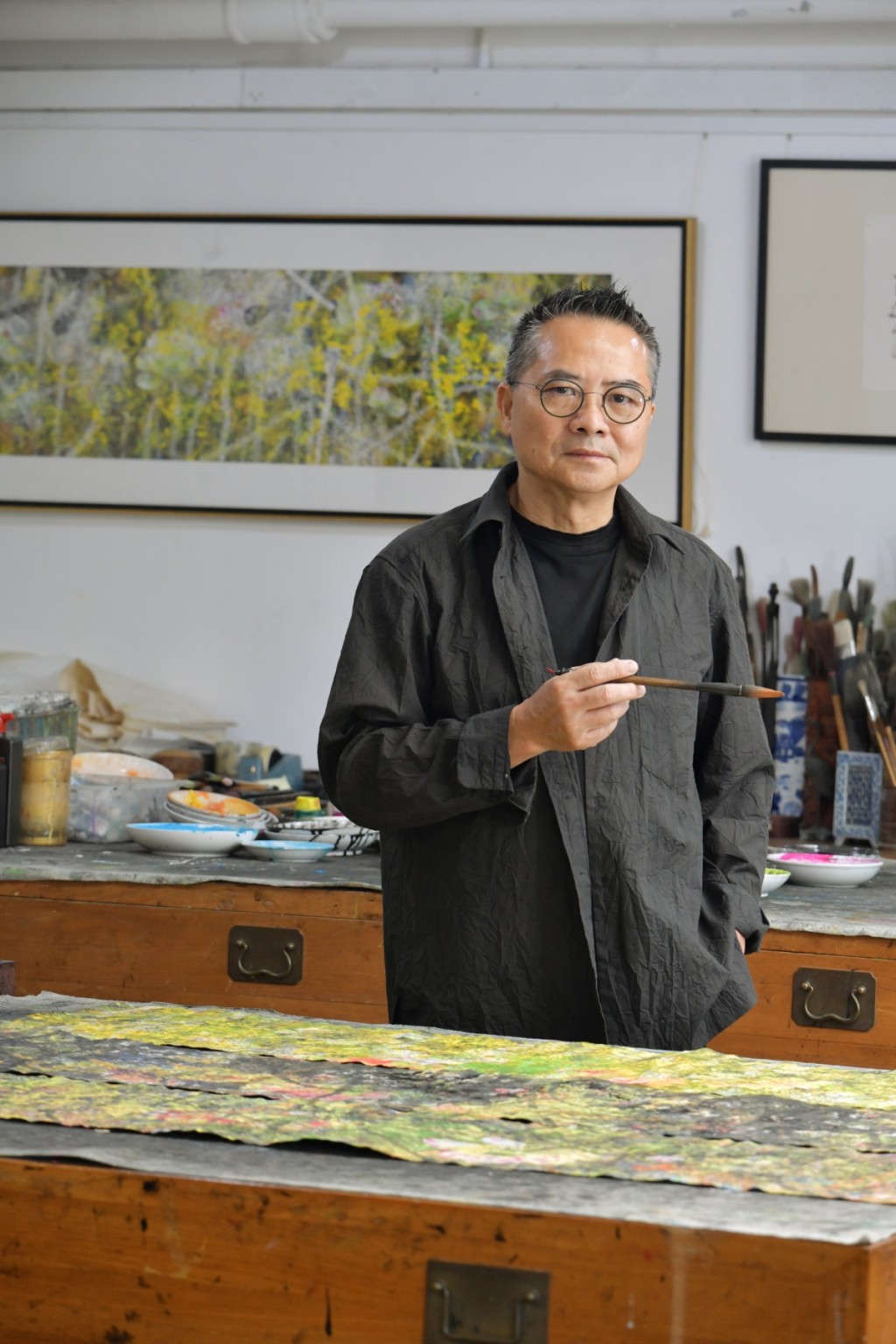 林天行身是当代水墨画大师及香港美术协会主席