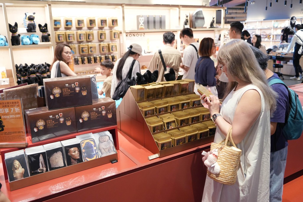 古埃及文明大展的文創產品一度熱賣。資料圖片 古埃及文明大展的文創產品一度熱賣。資料圖片