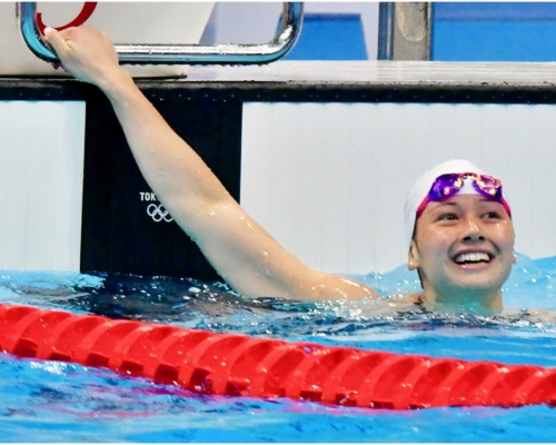 何詩蓓奧運後首戰，打破50自由泳短池亞洲紀錄。資料圖片