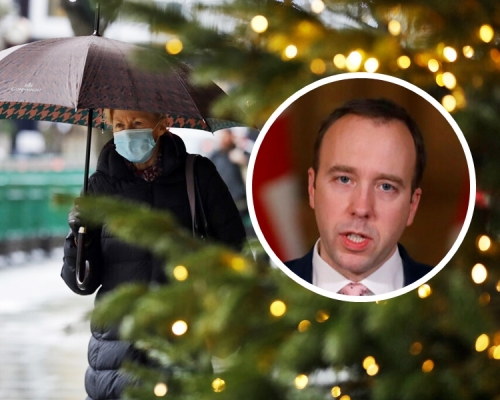 英國衛生大臣夏國賢表示,南非出現的變種新冠病毒比英國的更具傳染力,情況令政府高度關注。AP圖片