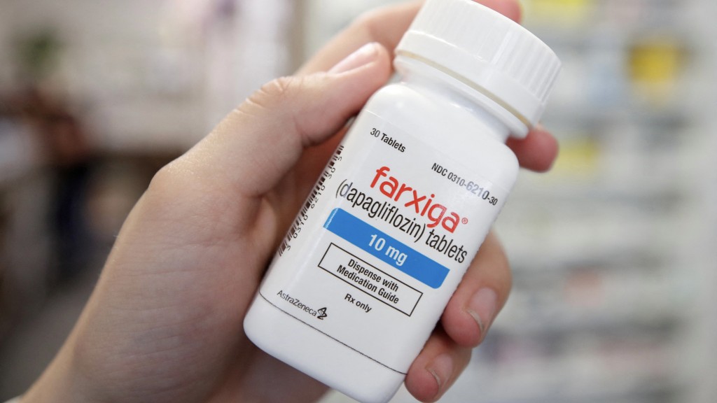 阿斯利康(AstraZeneca)糖尿病藥物「糖適雅」(Farxiga)是減價藥物之一。 路透社