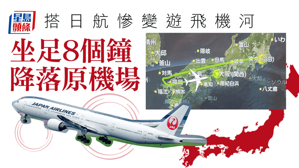 JAL331 空中折返，坐8小時飛機返回羽田機場。