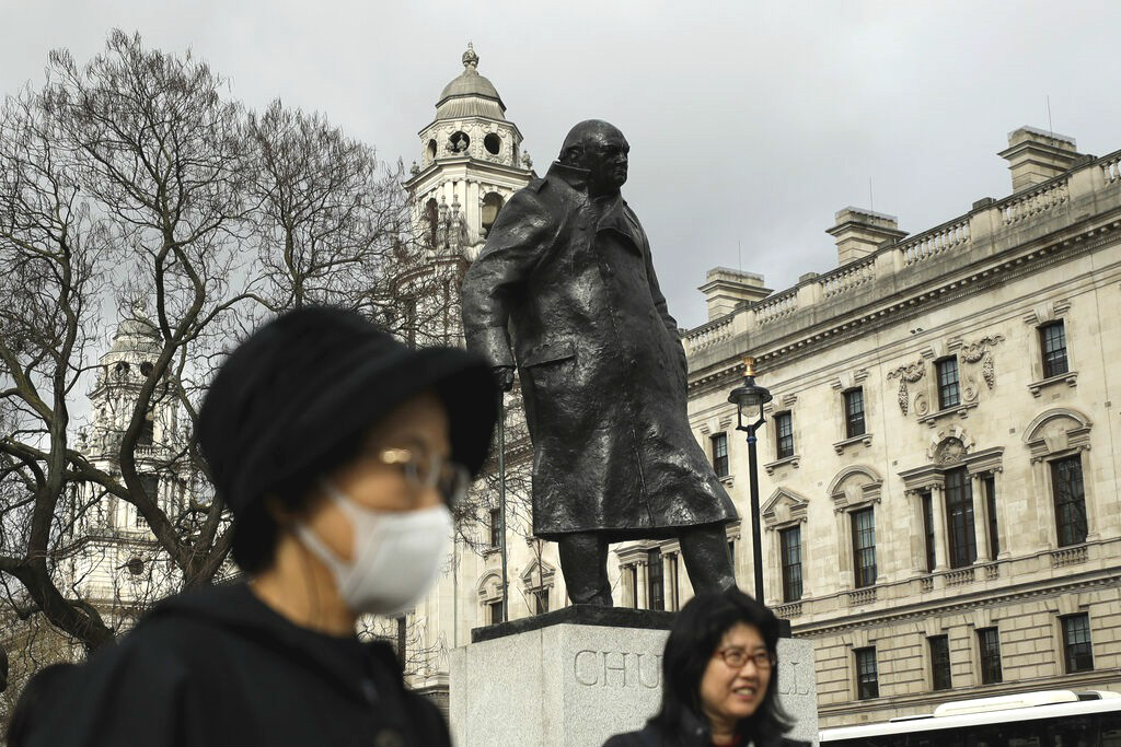 英國市面情況。AP圖片