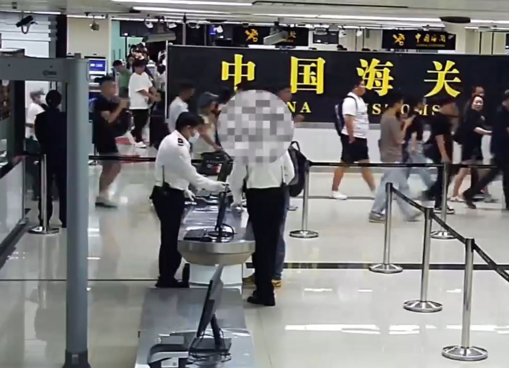 有經羅湖北上男子，被海關發現口含冰毒。海關發布