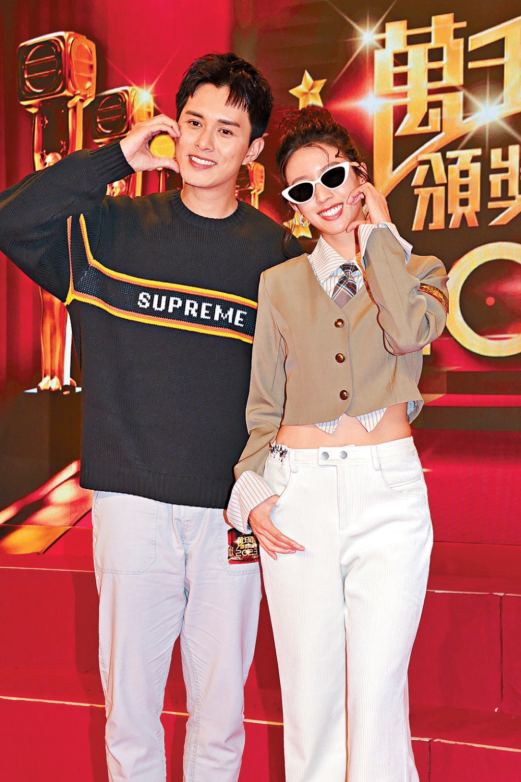蔡思貝、何廣沛「大夫CP」齊受訪，廣沛更賣口乖一定投票給思貝。