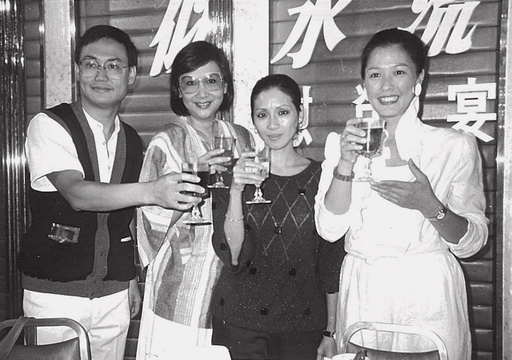 黄淑仪（右一）当年与汪明荃、李司棋及赵雅芝，是70年代当红的TVB花旦。
