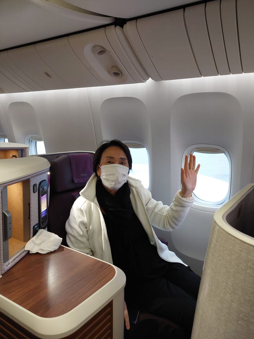 劉慧卿在機艙內拍攝。劉慧卿fb圖片