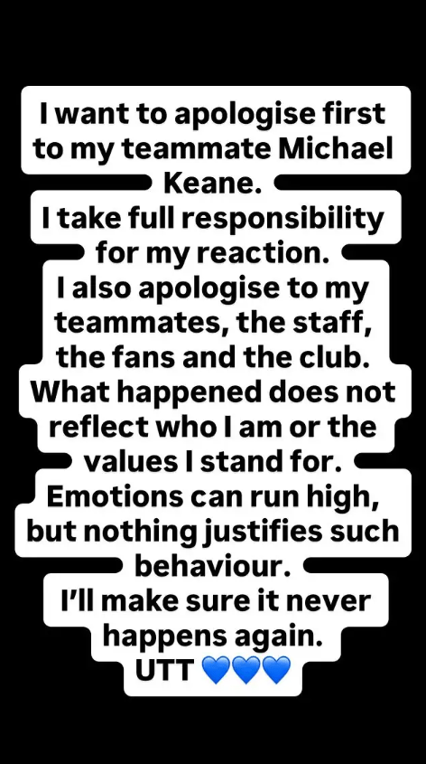 伊祖沙古爾賽後在社交媒體公開道歉。伊祖沙古爾IG截圖 伊祖沙古爾賽後在社交媒體公開道歉。伊祖沙古爾IG截圖