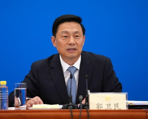 大會發言人郭衛民。新華社