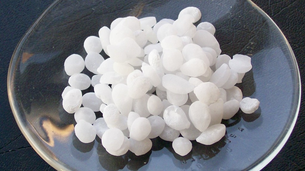 高腐蝕性強鹼氫氧化鈉。  Wiki