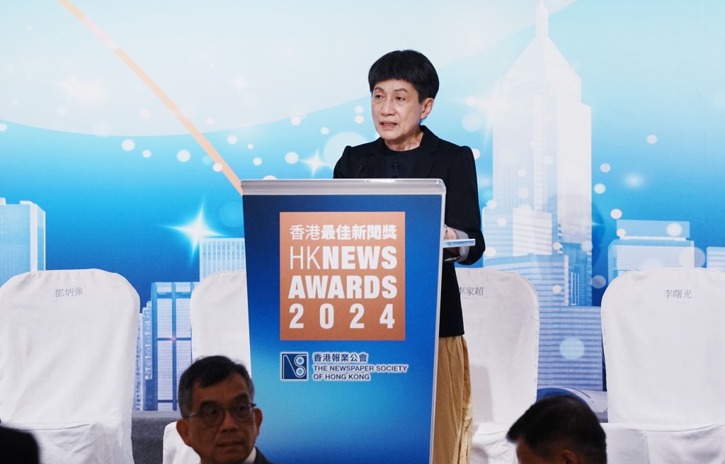 香港報業公會主席郭艷明。汪旭峰攝 香港報業公會主席郭艷明。汪旭峰攝