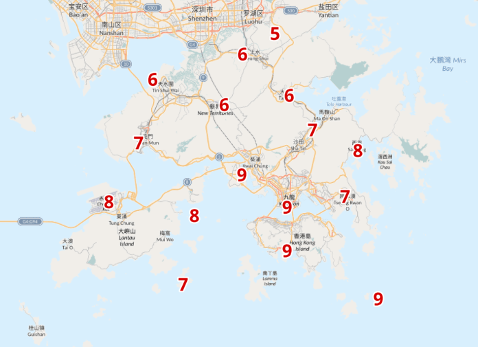 天文台預測下周日（18日）上午7時，本港多區僅得個位數字低溫，其中打鼓嶺更跌至得5度。