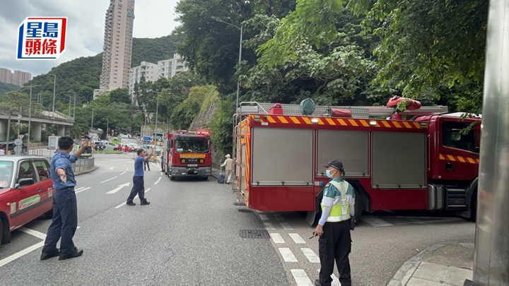 港安醫院發生火警。楊偉亨攝