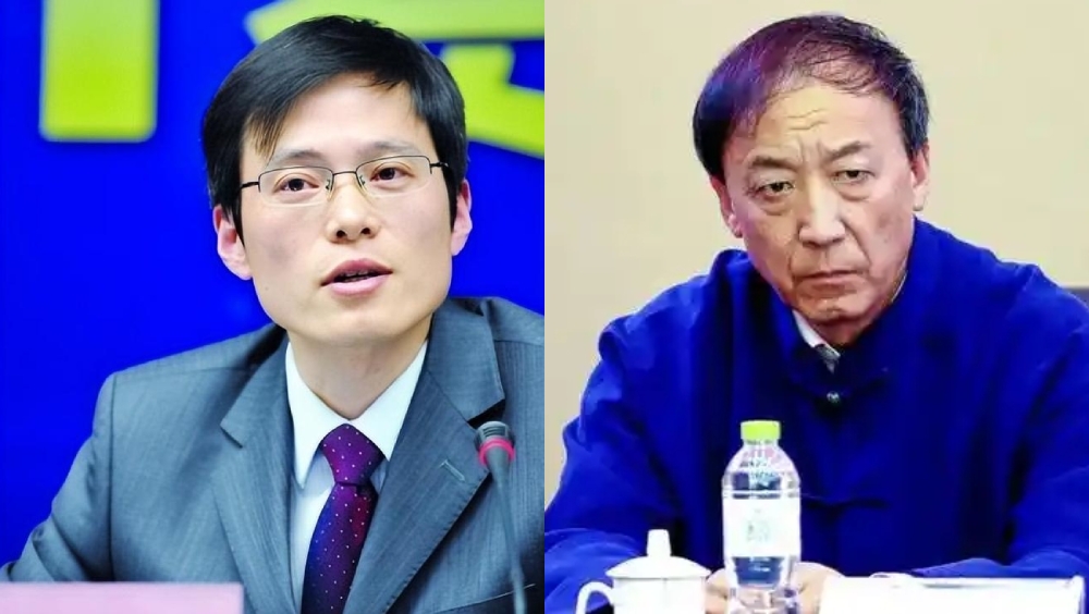 中國足協紀委原主任王小平(左)、中超公司原董事長劉軍(右)同日獲刑。