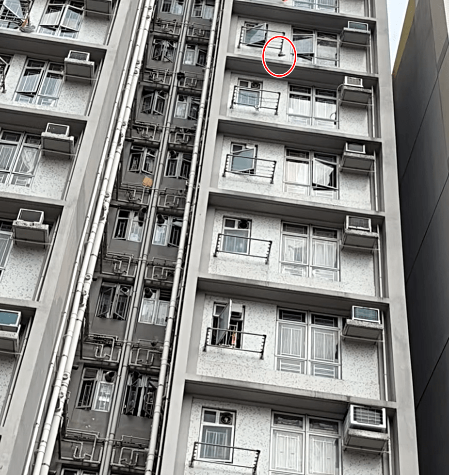 黃大仙上邨詠善樓有住戶高空擲物。fb：黃大仙區友