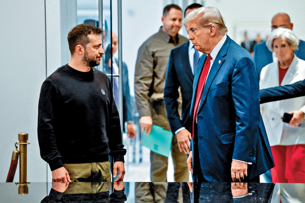 特朗普早前在紐約會晤到訪的澤連斯基。