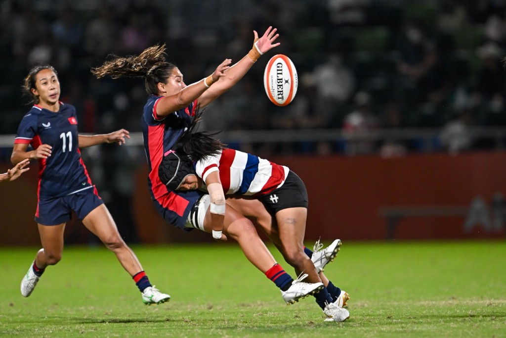 香港女子七欖隊再演7:5勝泰國。 香港女子七欖隊再演7:5勝泰國。