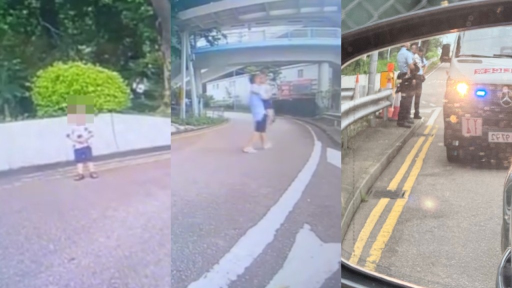 車Cam｜大角咀2歲童走失行出大馬路 眼利司機急停車抱起 母親接回遭警告